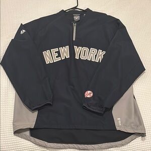 New York Yankees MLB Authentic NYY Cool Base Majestic Pullover Jacket